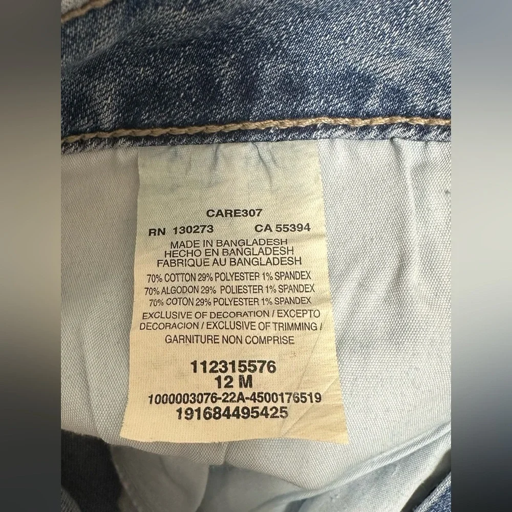 New 12 M Lee Bermuda Shorts Midrise Denim Women's - Picture 7 of 7